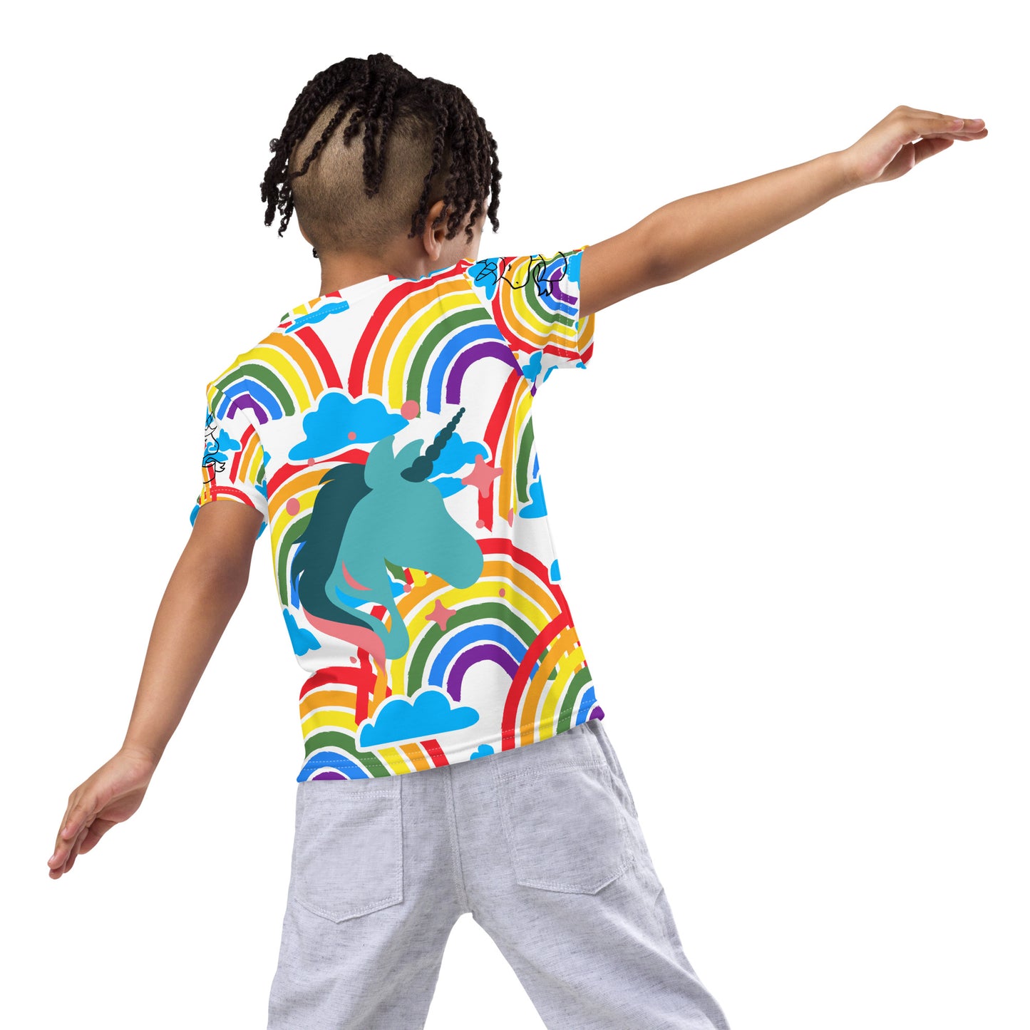Rainbow Unicorn - Kids crew neck t-shirt - ELLACO