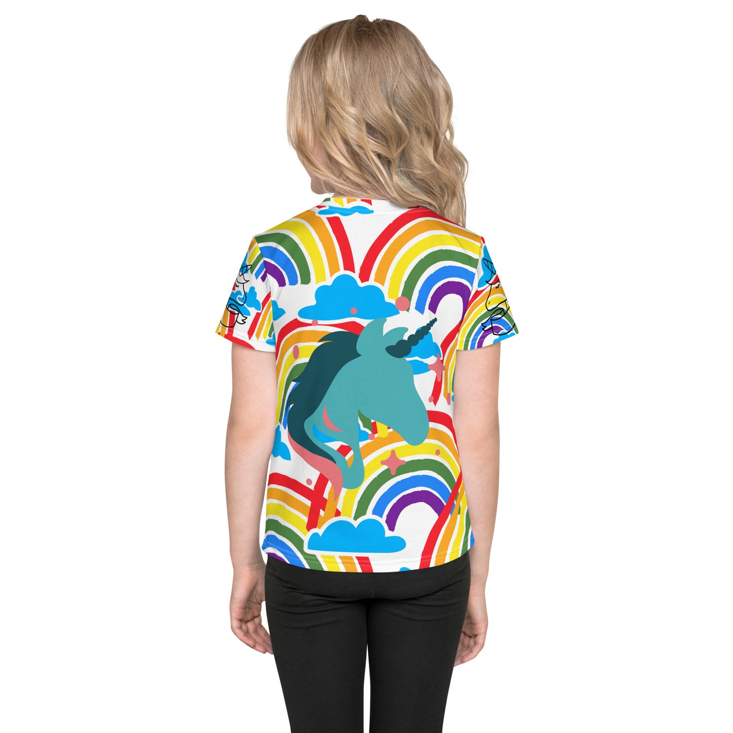 Rainbow Unicorn - Kids crew neck t-shirt - ELLACO