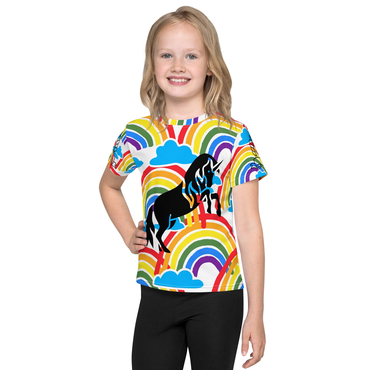 Rainbow Unicorn - Kids crew neck t-shirt - ELLACO