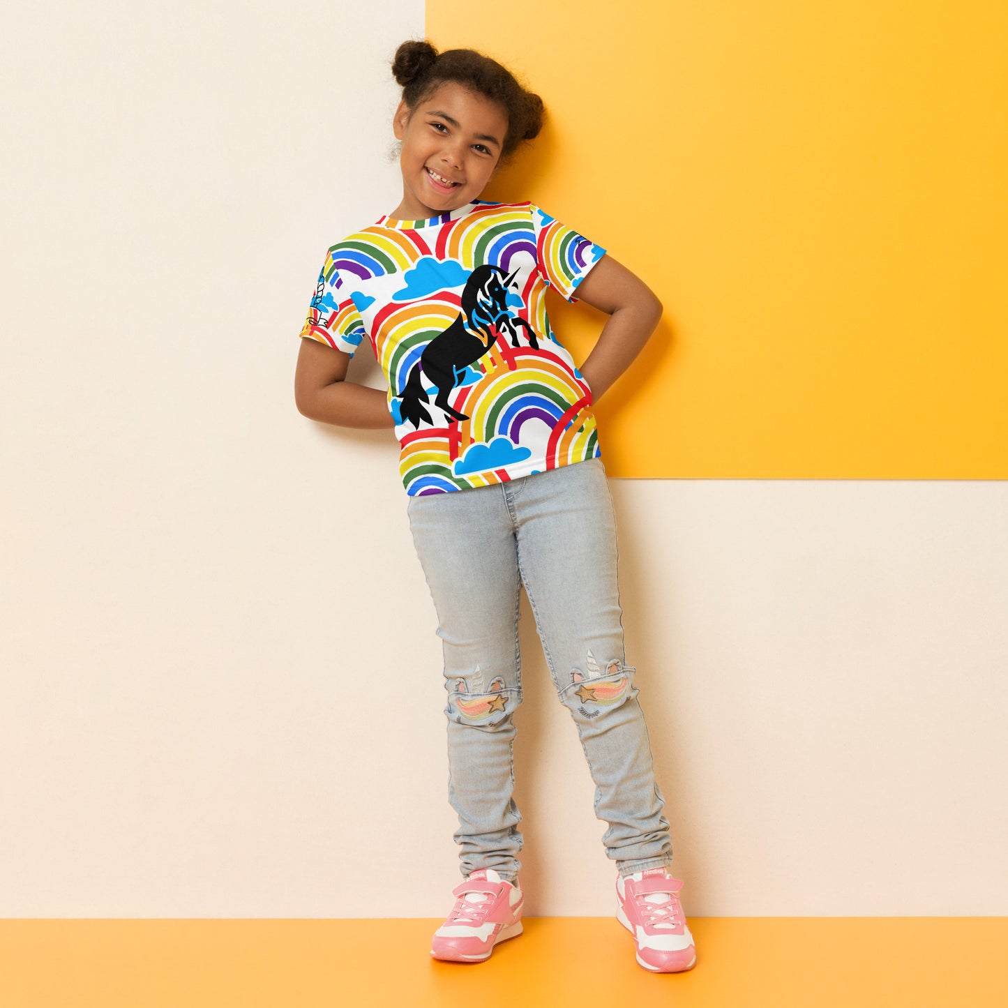 Rainbow Unicorn - Kids crew neck t-shirt - ELLACO
