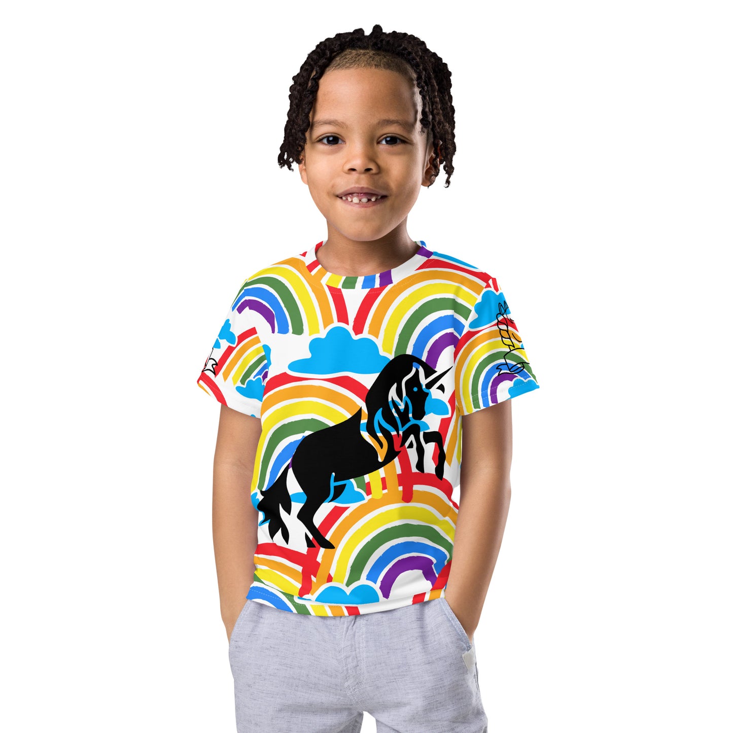 Rainbow Unicorn - Kids crew neck t-shirt - ELLACO