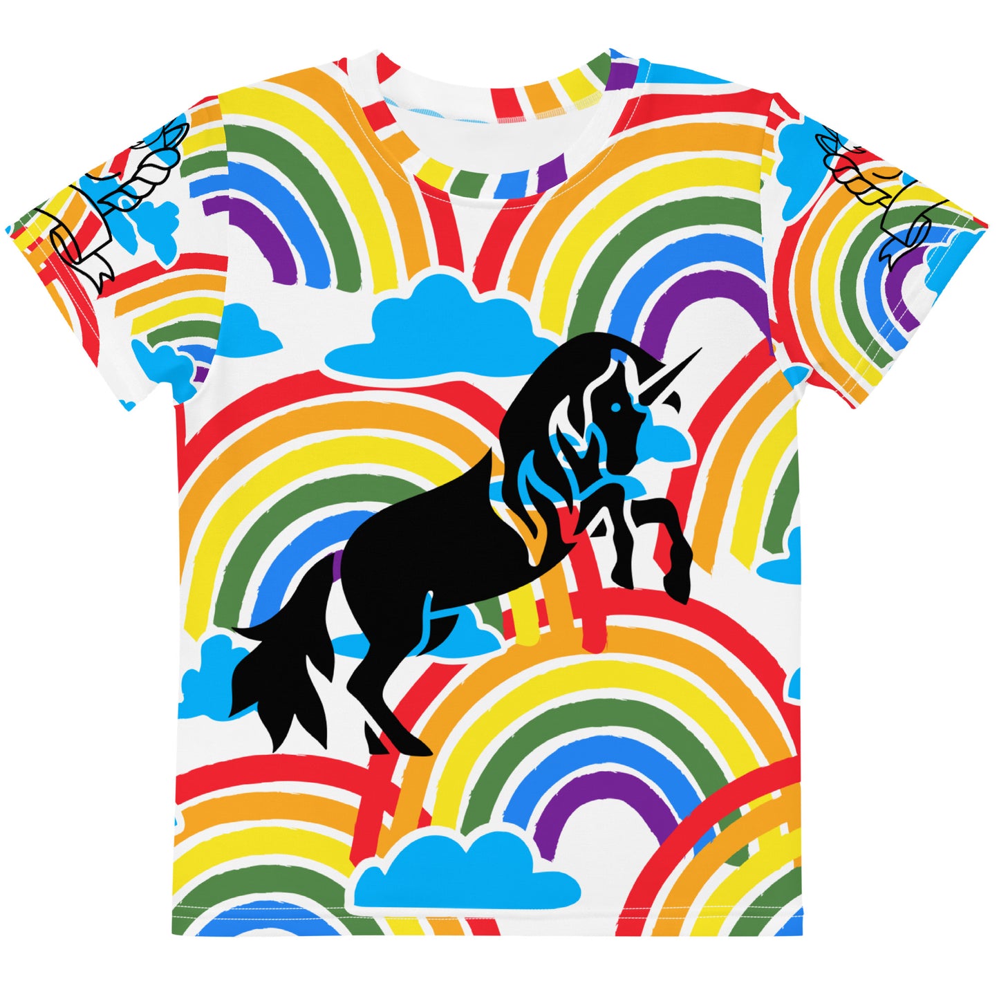 Rainbow Unicorn - Kids crew neck t-shirt - ELLACO