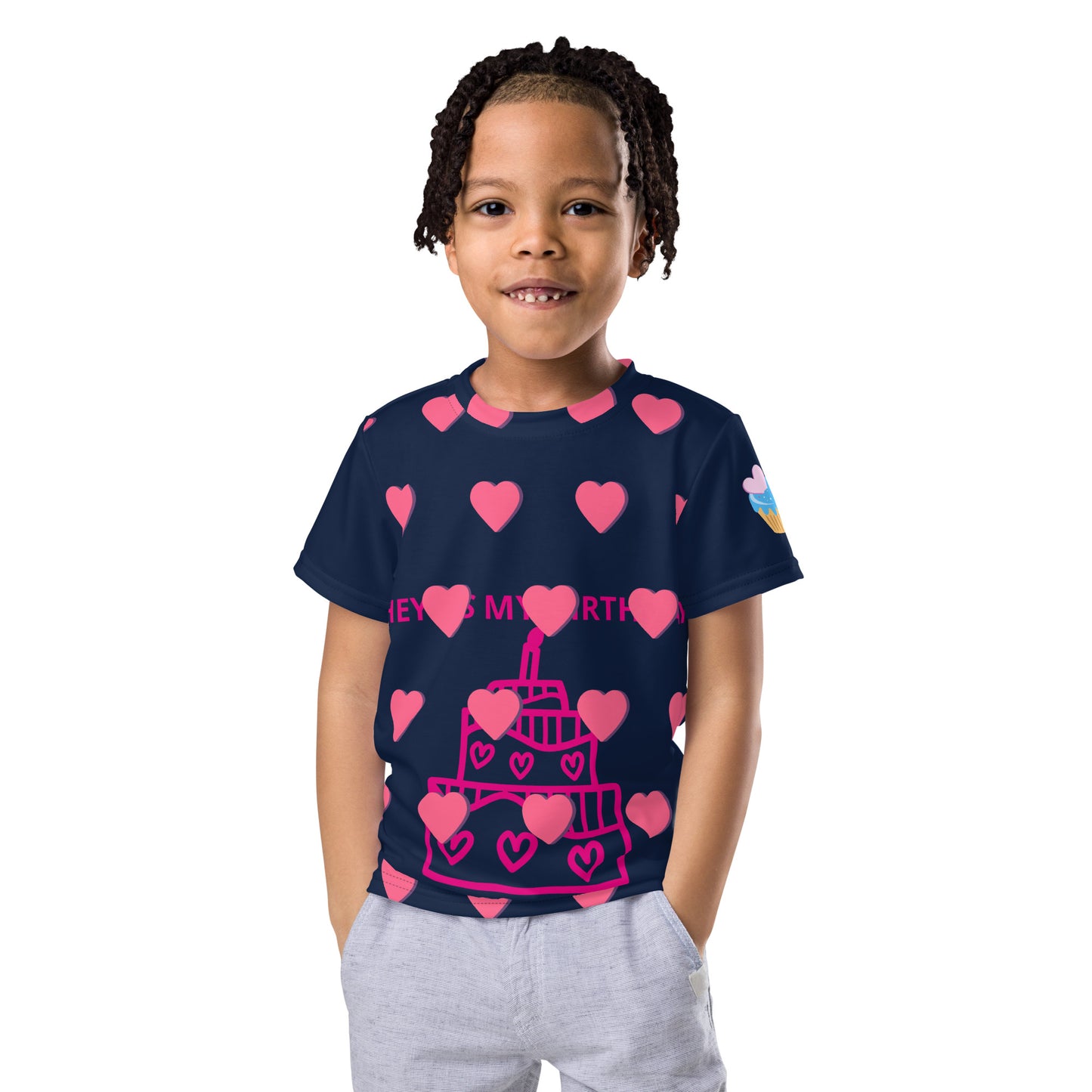 ¡HOLA! ¡ES MI CUMPLEAÑOS! - Camiseta de cuello redondo para niños - ELLACO