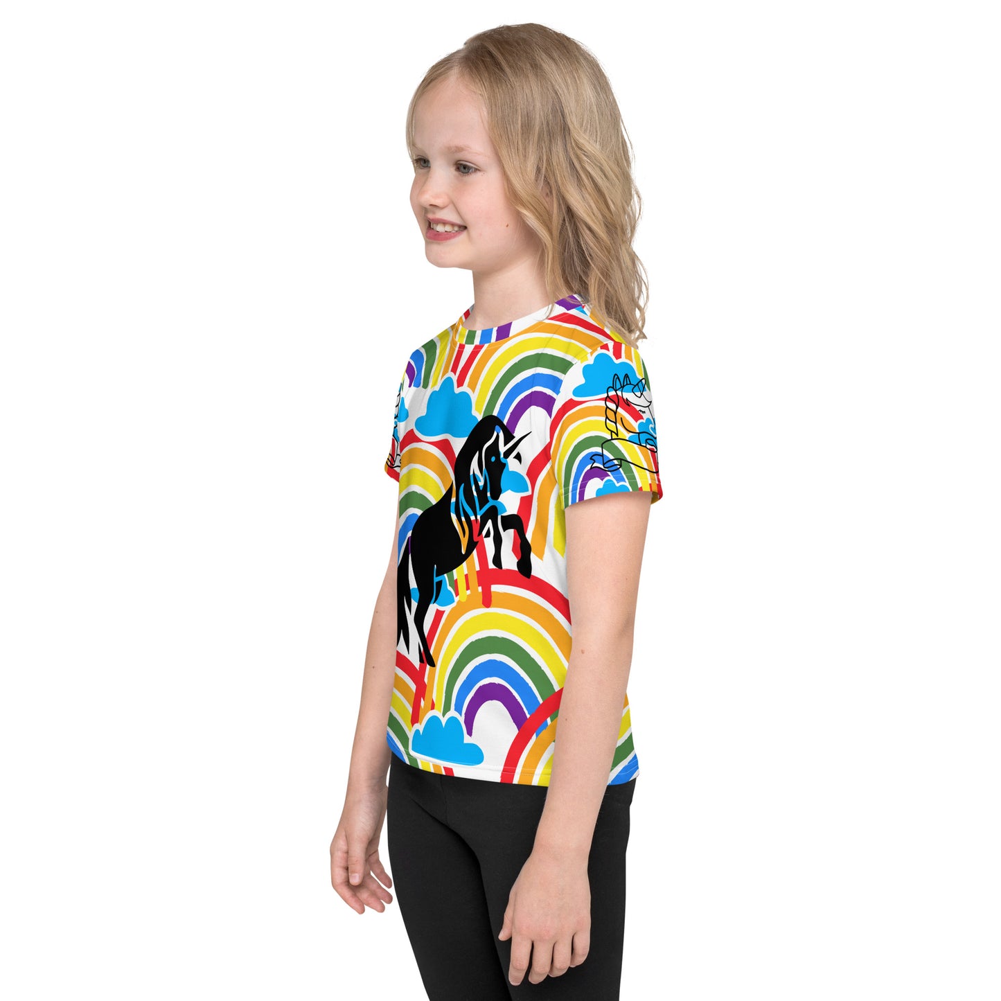 Rainbow Unicorn - Kids crew neck t-shirt - ELLACO