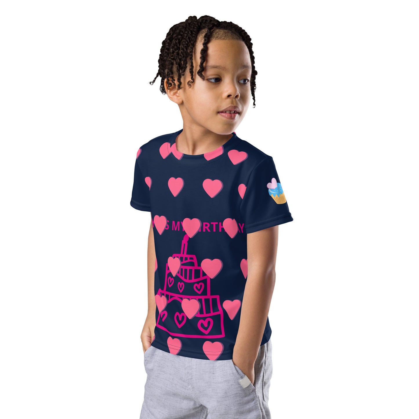 ¡HOLA! ¡ES MI CUMPLEAÑOS! - Camiseta de cuello redondo para niños - ELLACO