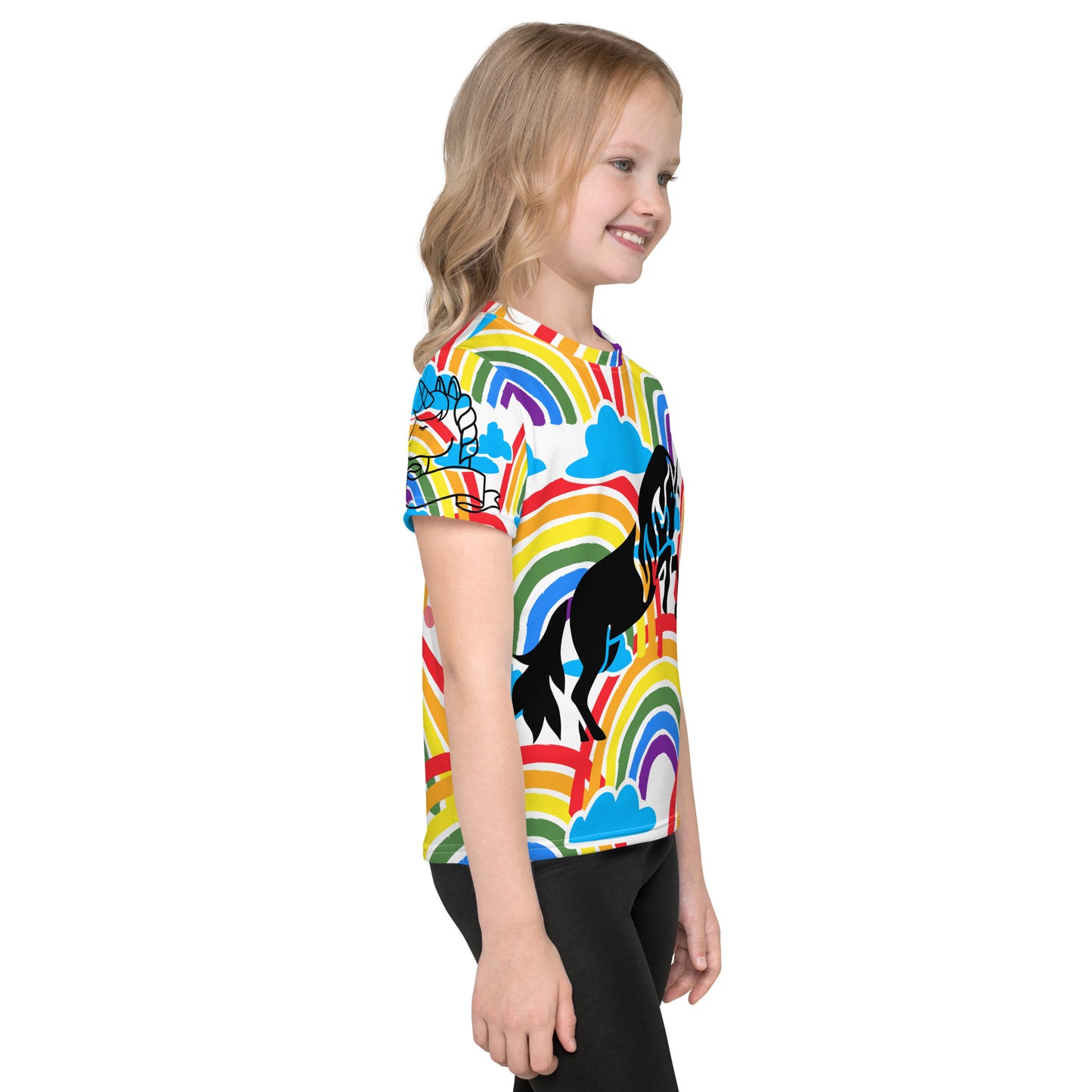 Rainbow Unicorn - Kids crew neck t-shirt - ELLACO