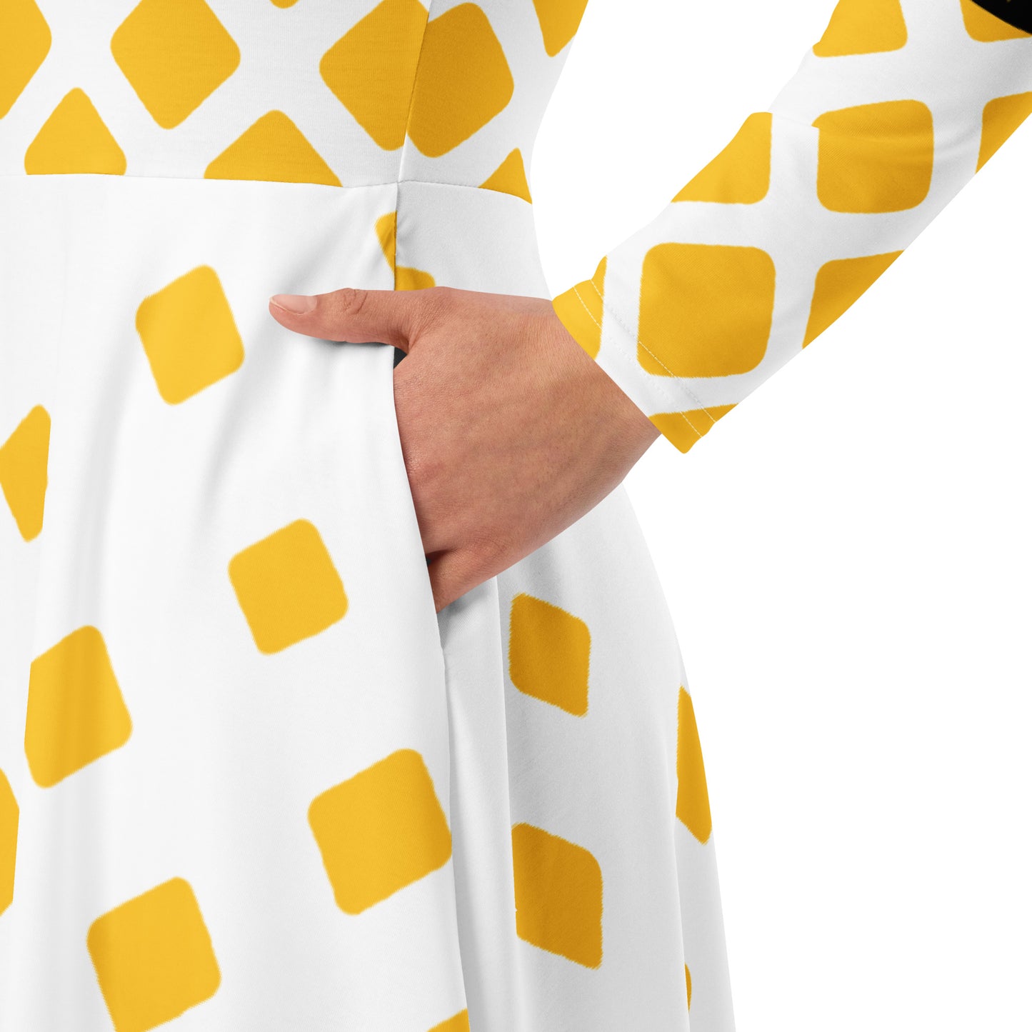¡ROCK OUT! - Vestido midi de manga larga con estampado integral - ELLACO