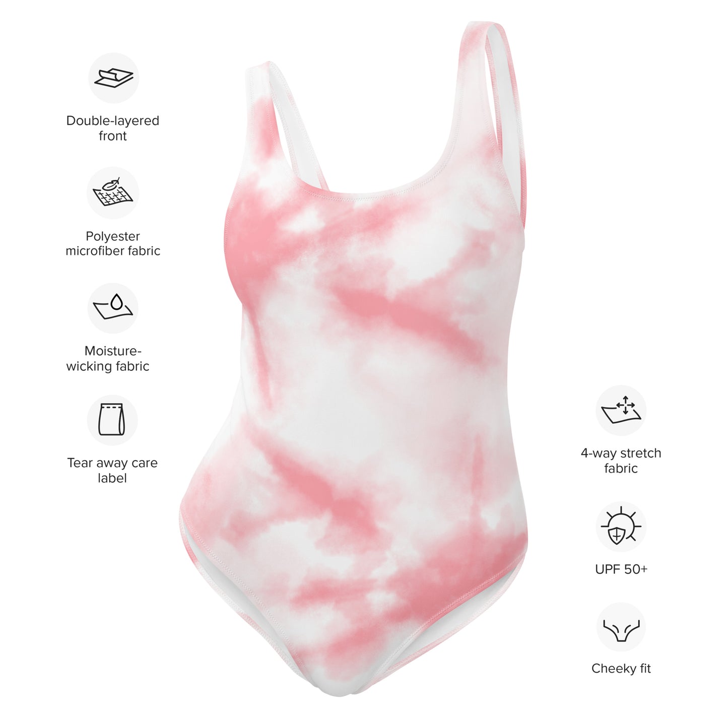 Traje de baño de una pieza con efecto tie-dye - ELLACO
