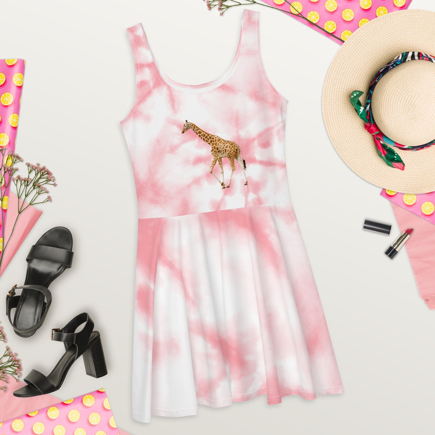 I'm a Giraffe Girl Now!- Skater Dress - ELLACO