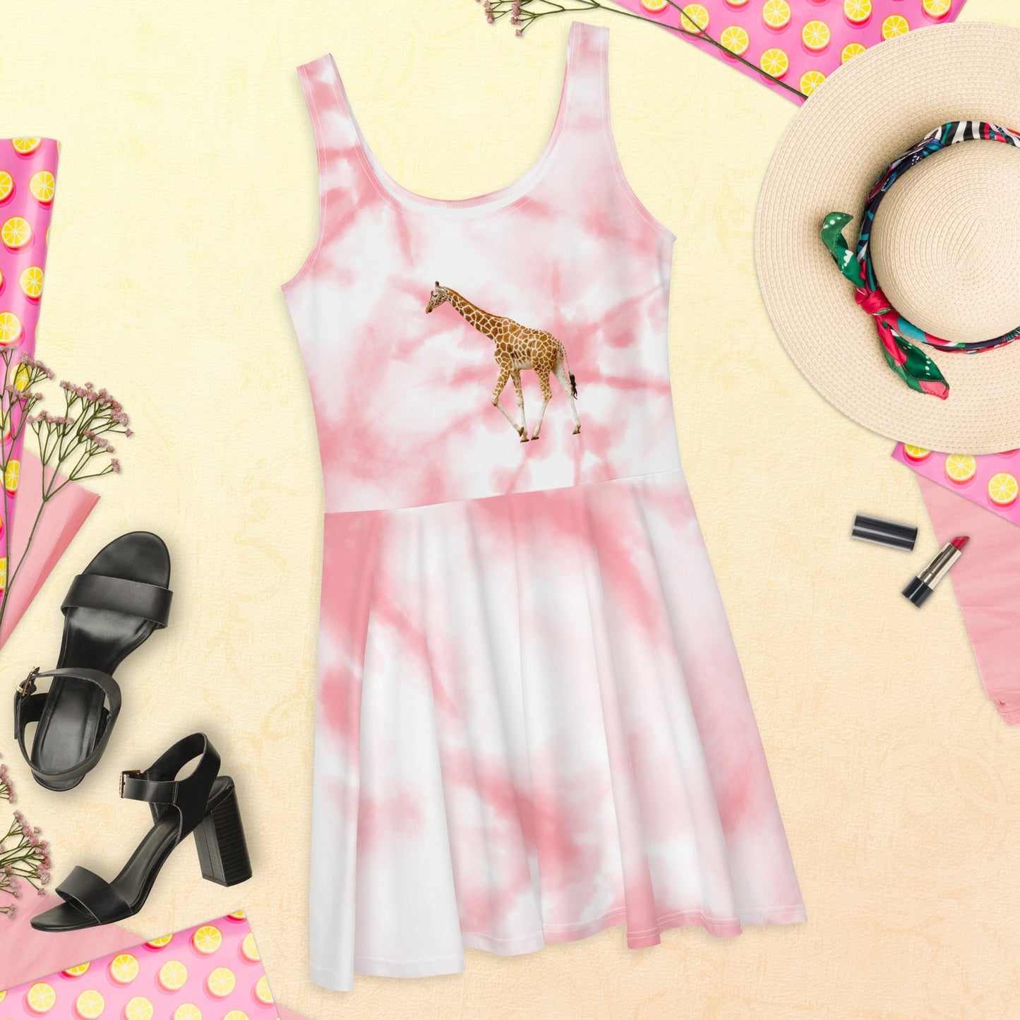 I'm a Giraffe Girl Now!- Skater Dress - ELLACO
