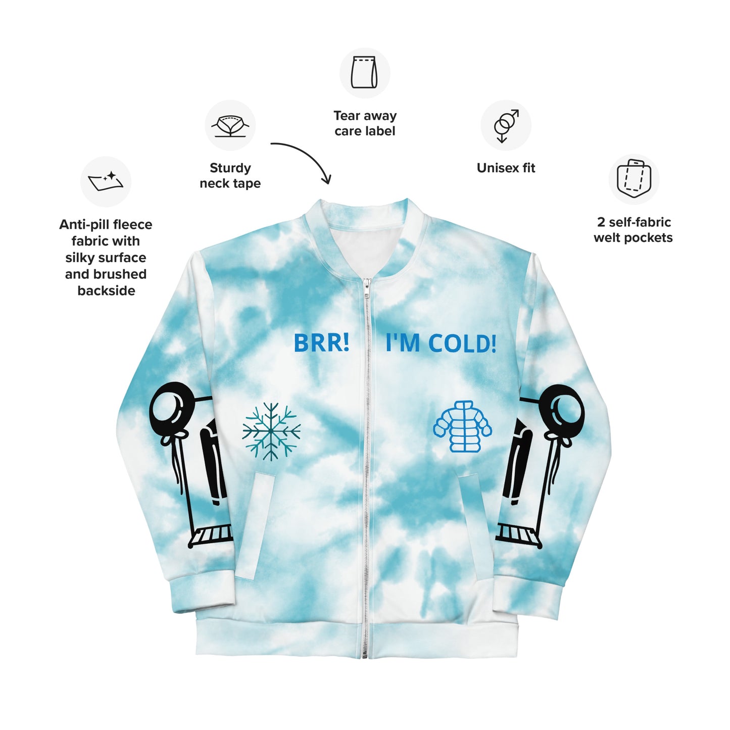 BRR! It'S COLD! - Unisex Bomber Jacket - ELLACO