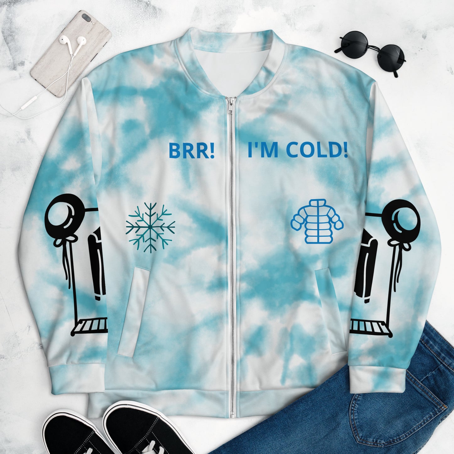 BRR! It'S COLD! - Unisex Bomber Jacket - ELLACO