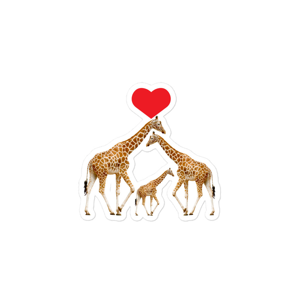 Family of Giraffes - Bubble-free stickers - ELLACO
