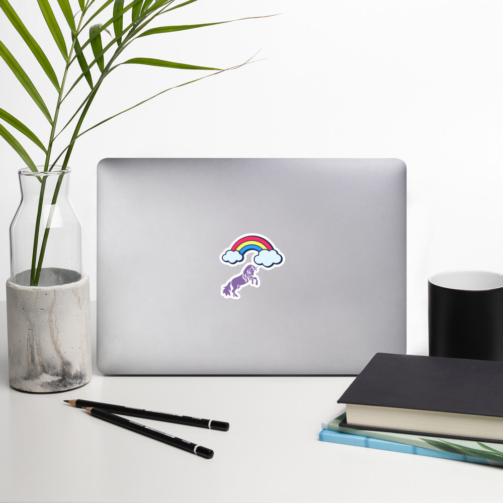 Pegatinas de burbujas de unicornio arcoíris gratis - ELLACO