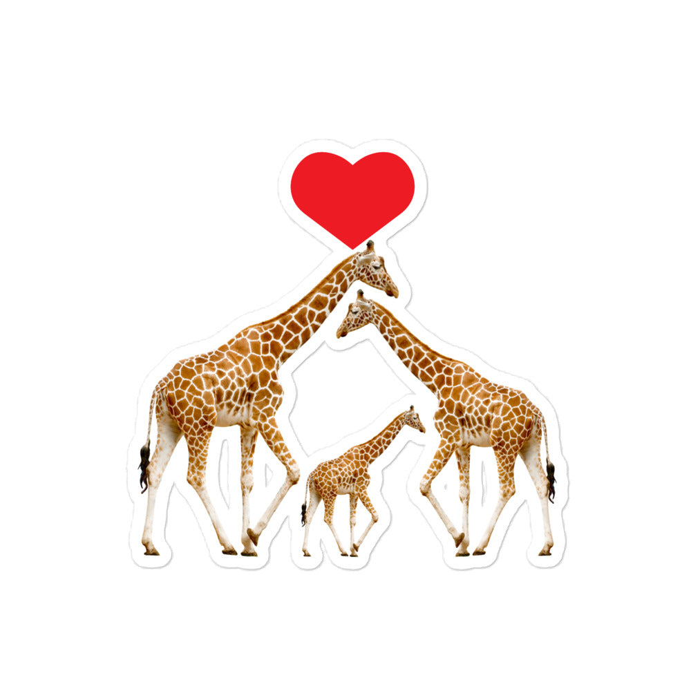 Family of Giraffes - Bubble-free stickers - ELLACO