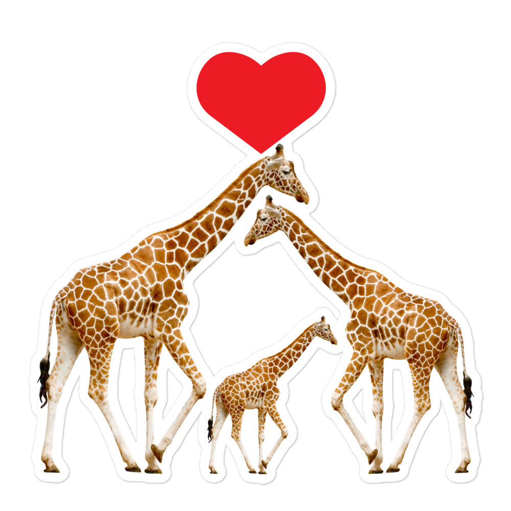 Family of Giraffes - Bubble-free stickers - ELLACO