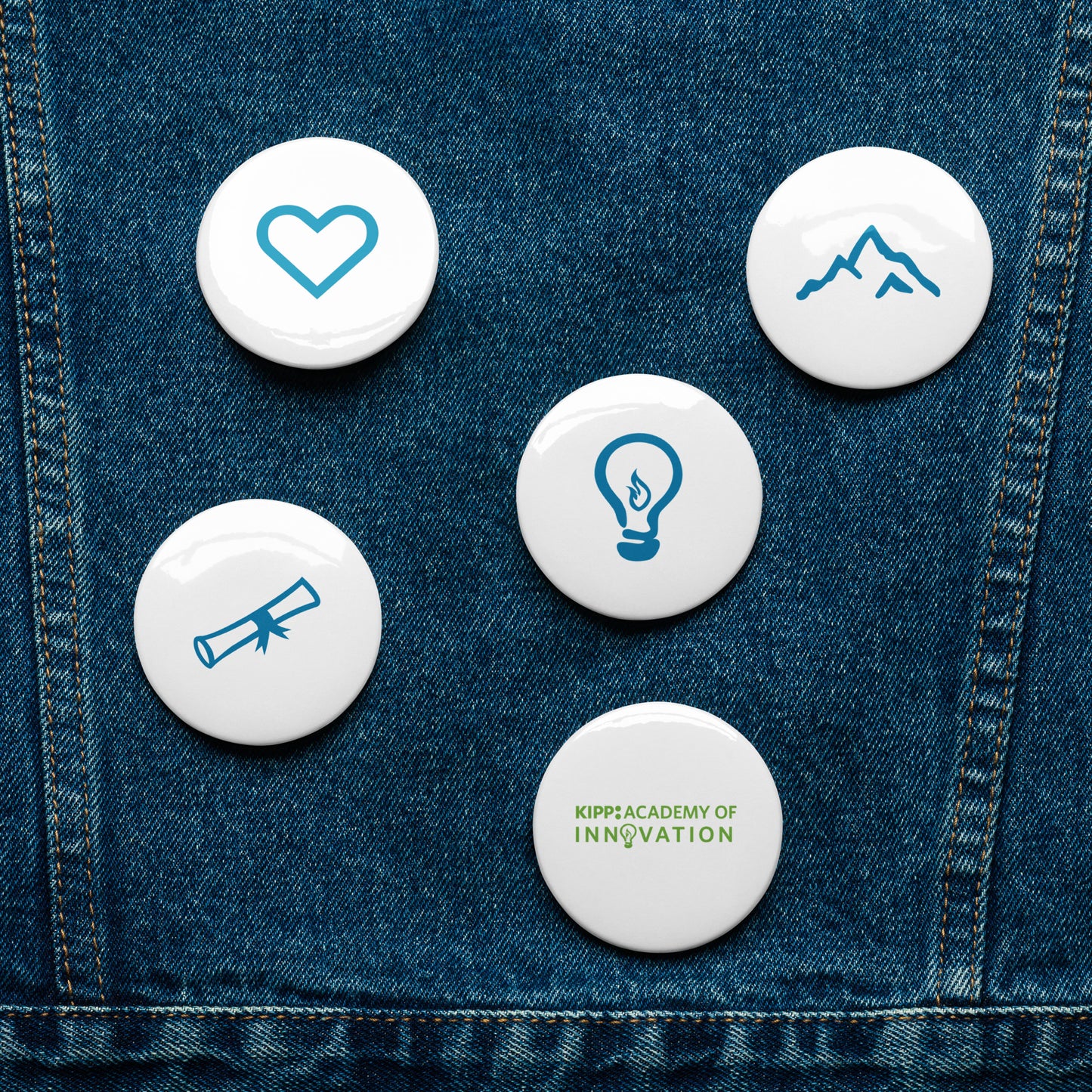 Juego de botones con forma de pin - KAI