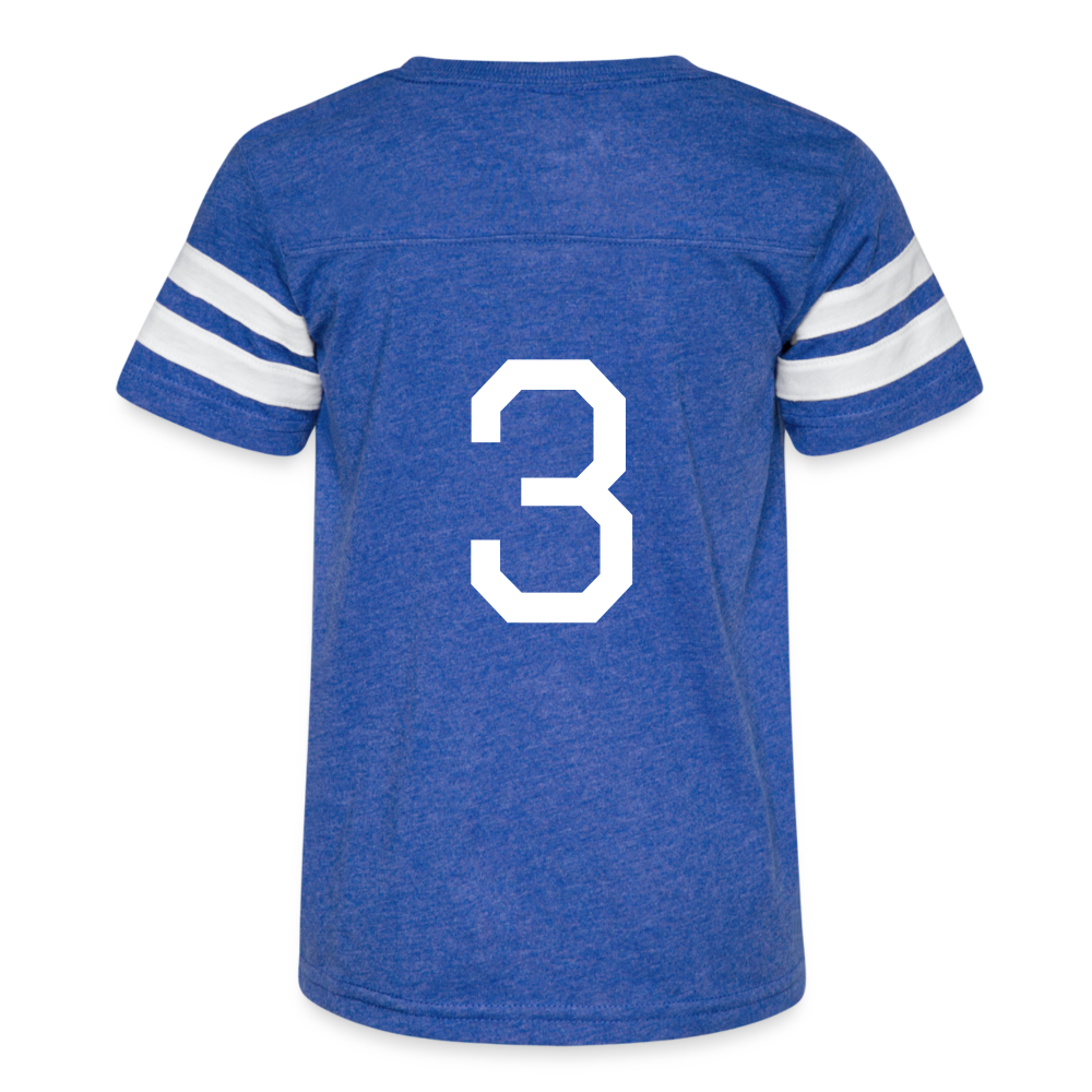 Kid's Football Tee - LAUSD - ThirdStreetES - vintage royal/white