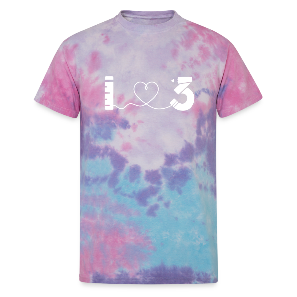 Unisex Tie Dye T-Shirt - LAUSD - ThirdStreetES - HeartString - cotton candy