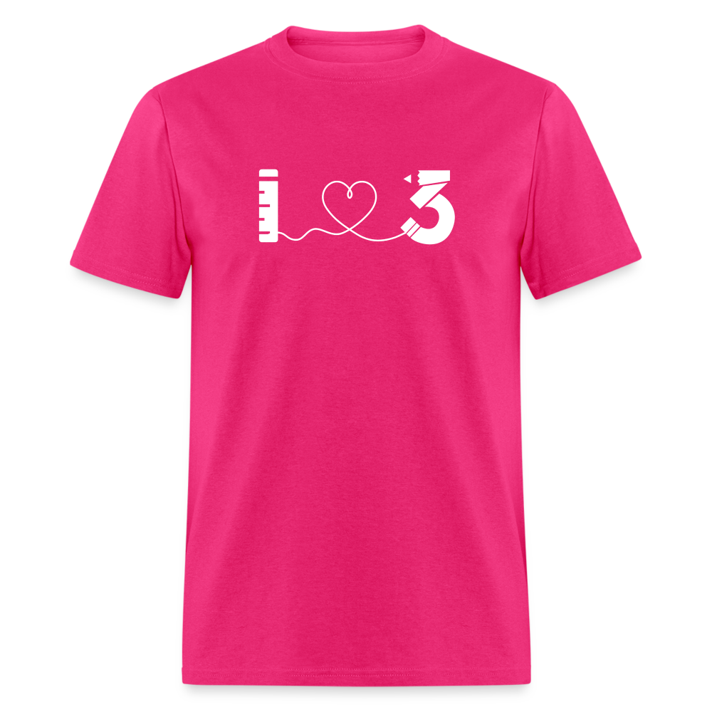 Unisex Classic T-Shirt - LAUSD - ThirdStreetES - HeartString - fuchsia