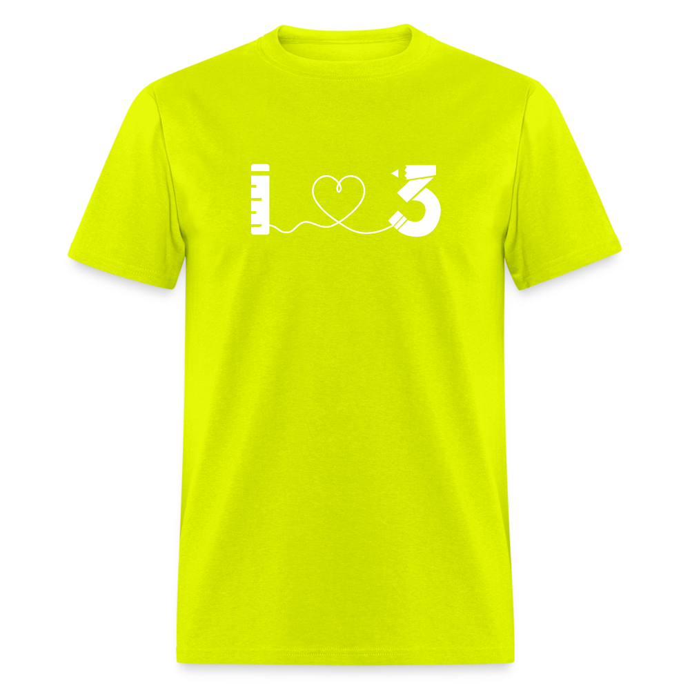 Unisex Classic T-Shirt - LAUSD - ThirdStreetES - HeartString - safety green