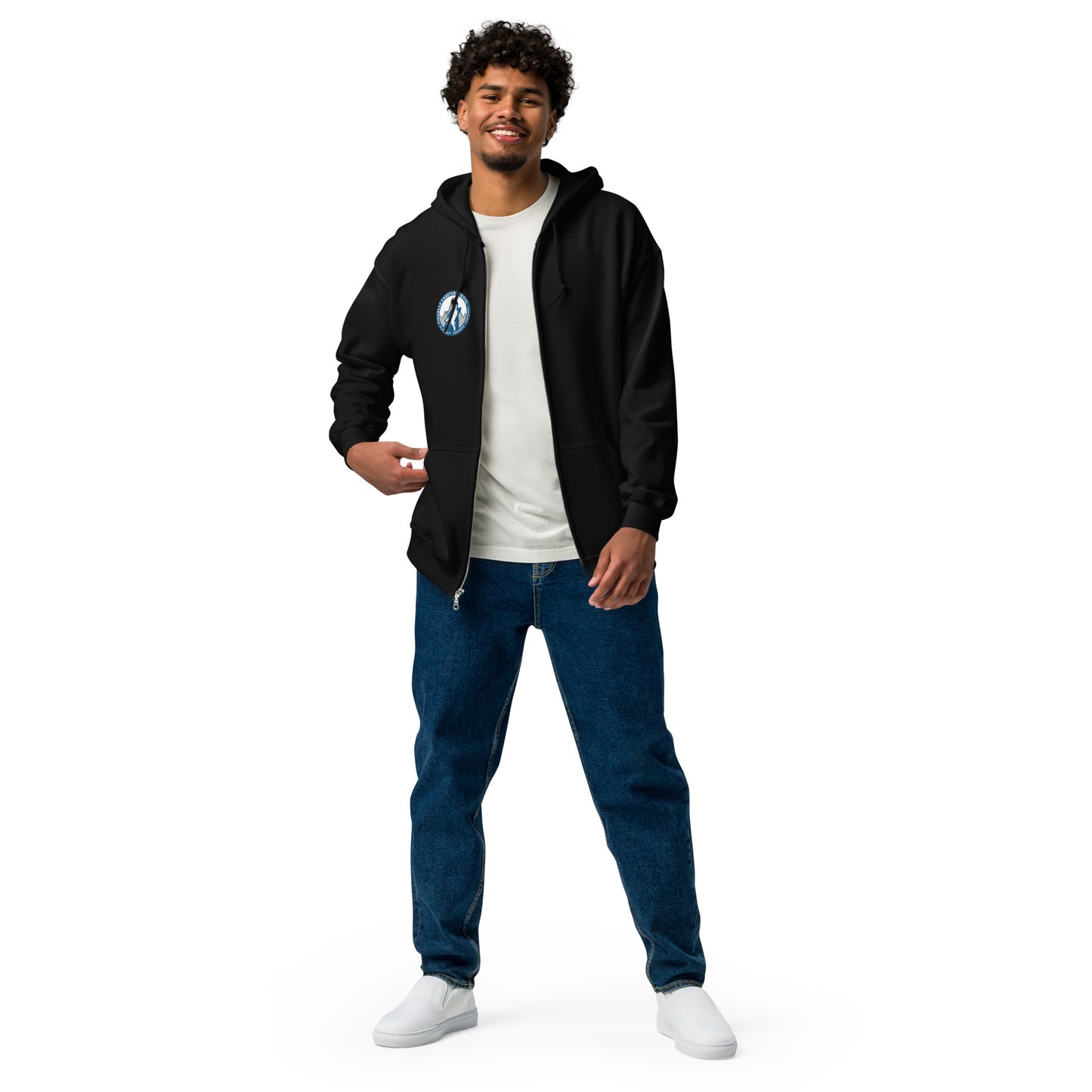 Sudadera unisex con capucha y cremallera de mezcla gruesa para adultos - Gildan - Pinnacle
