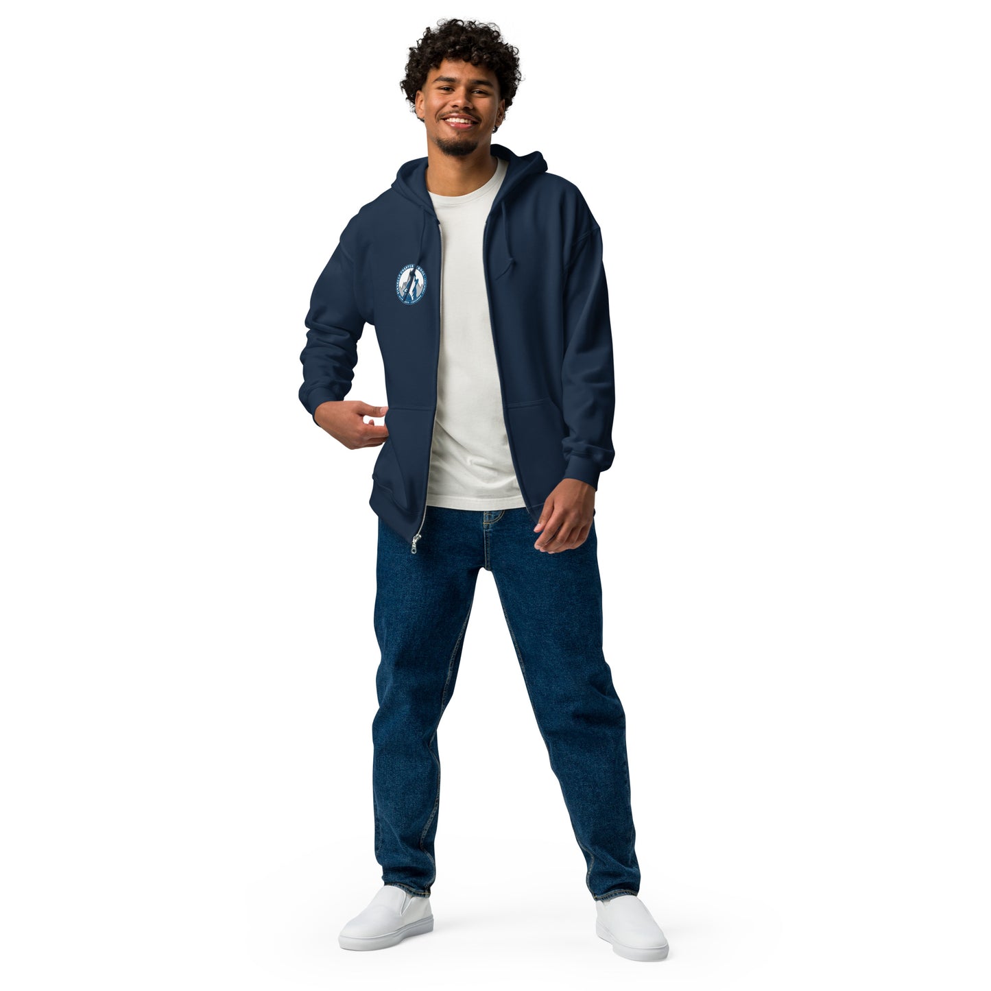 Sudadera unisex con capucha y cremallera de mezcla gruesa para adultos - Gildan - Pinnacle