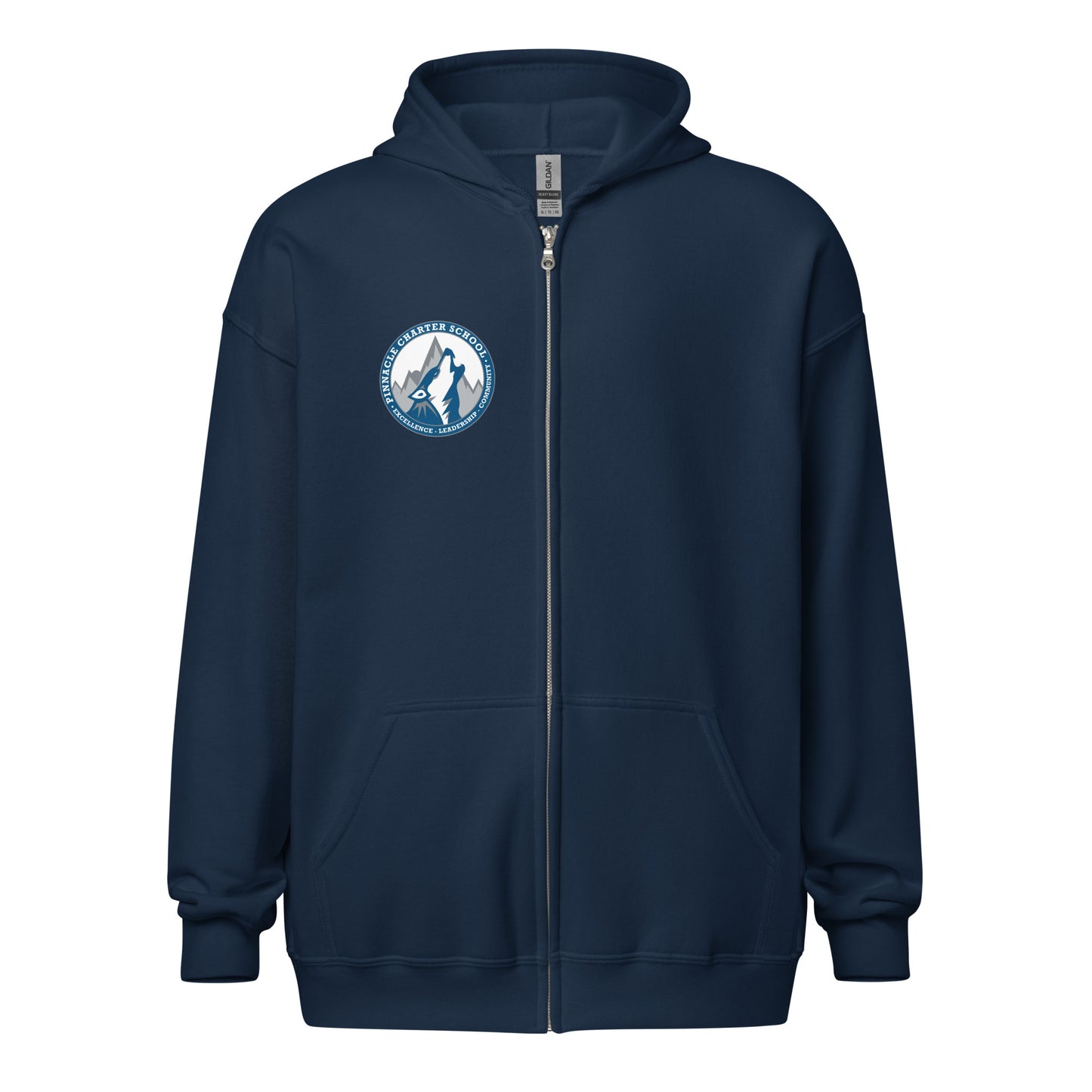 Sudadera unisex con capucha y cremallera de mezcla gruesa para adultos - Gildan - Pinnacle
