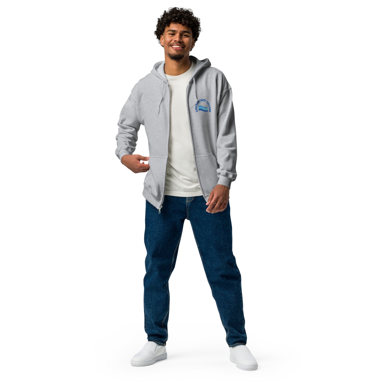 Sudadera unisex con cremallera Wave