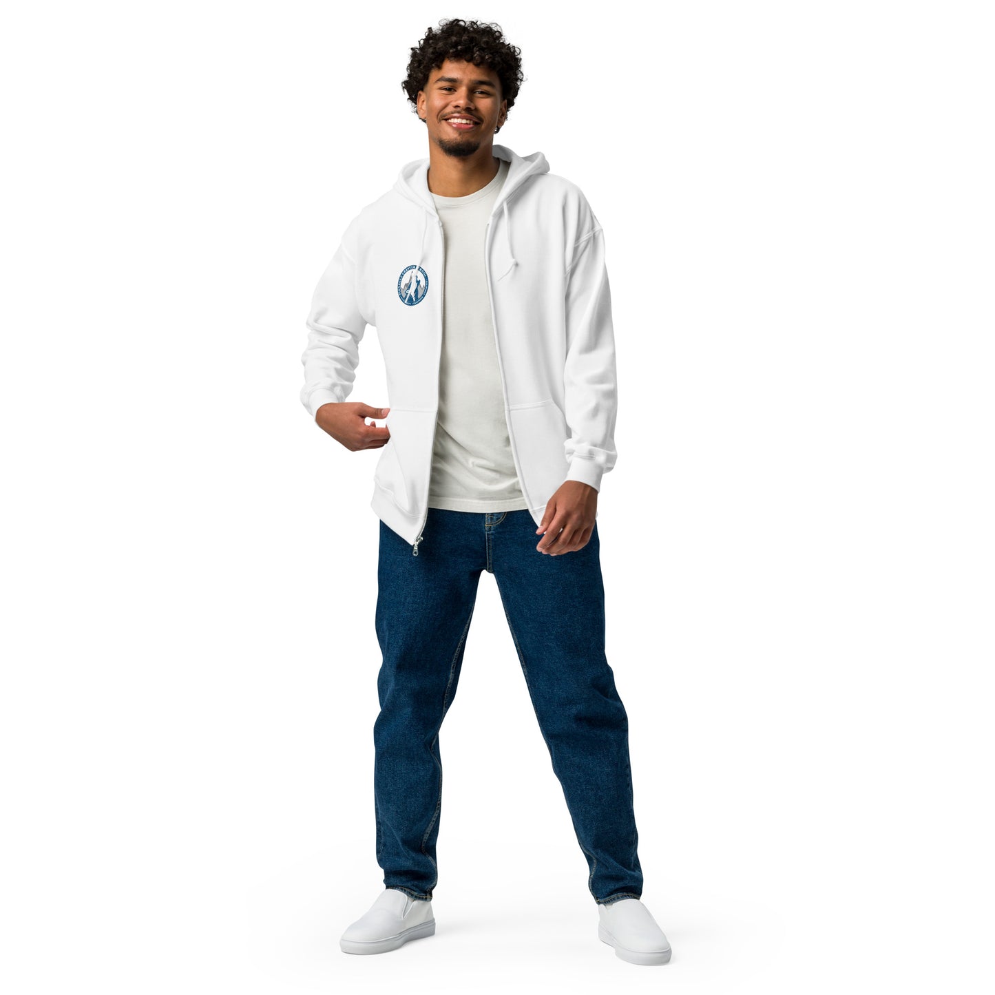 Sudadera unisex con capucha y cremallera de mezcla gruesa para adultos - Gildan - Pinnacle