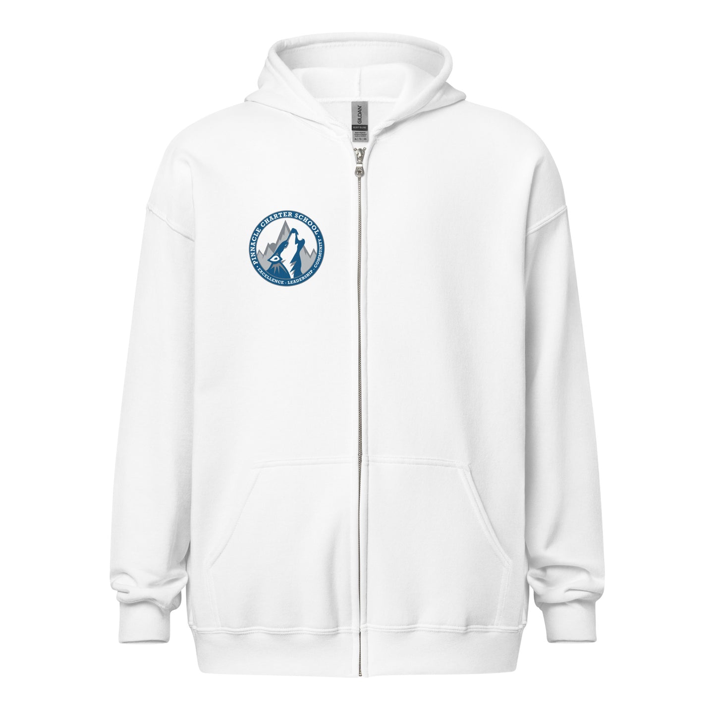 Sudadera unisex con capucha y cremallera de mezcla gruesa para adultos - Gildan - Pinnacle