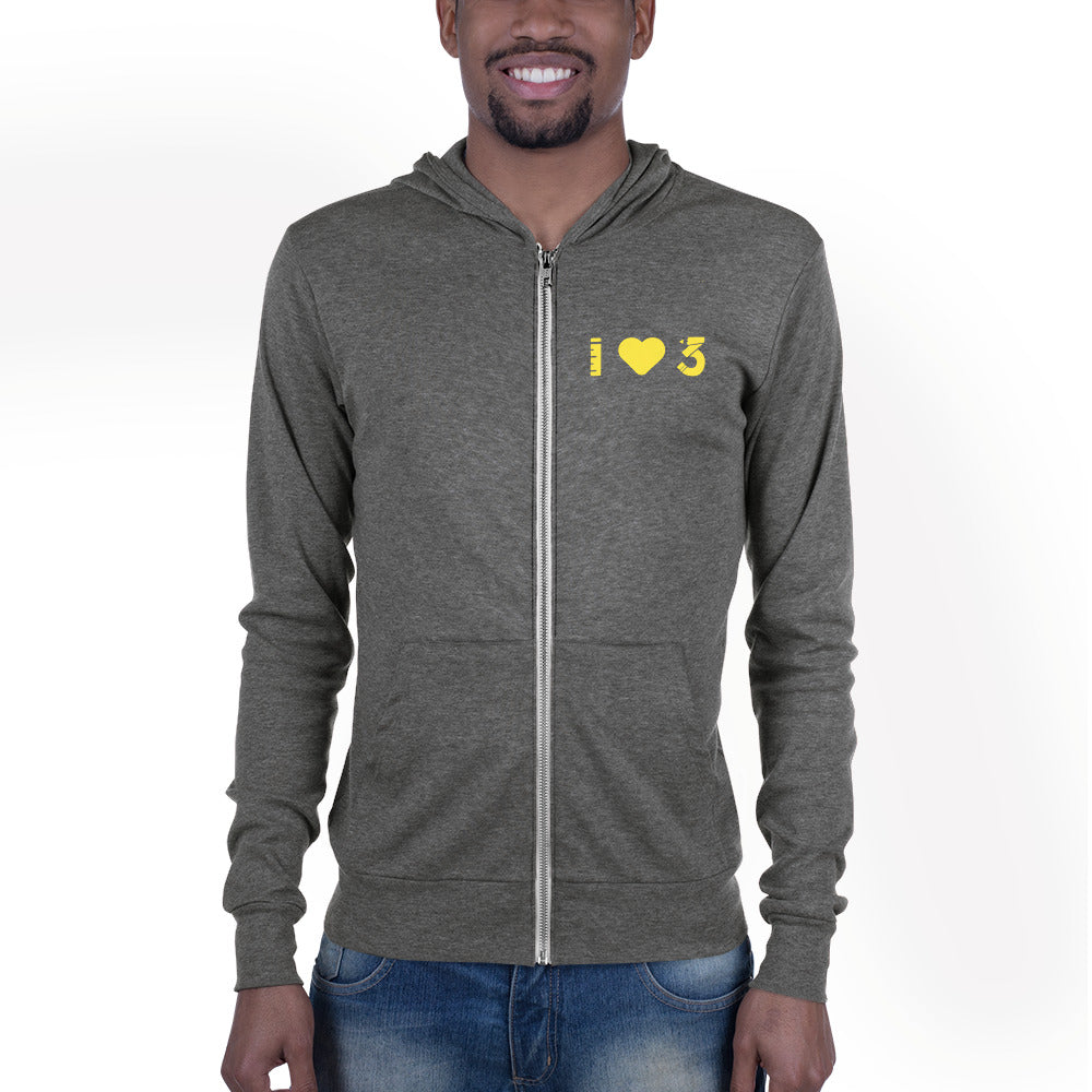 Sudadera unisex ligera con cremallera - Bella + Canvas 3939 - LAUSD - ThirdStreetES - Iheart3