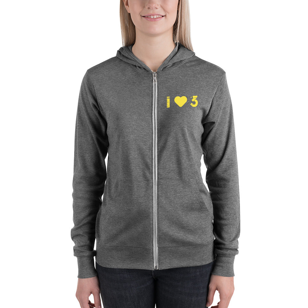 Sudadera unisex ligera con cremallera - Bella + Canvas 3939 - LAUSD - ThirdStreetES - Iheart3