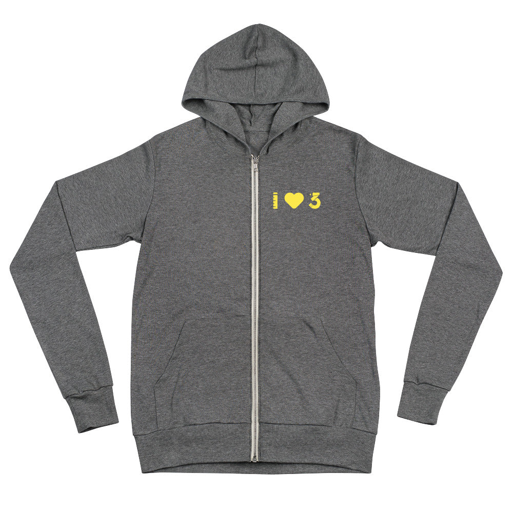 Sudadera unisex ligera con cremallera - Bella + Canvas 3939 - LAUSD - ThirdStreetES - Iheart3