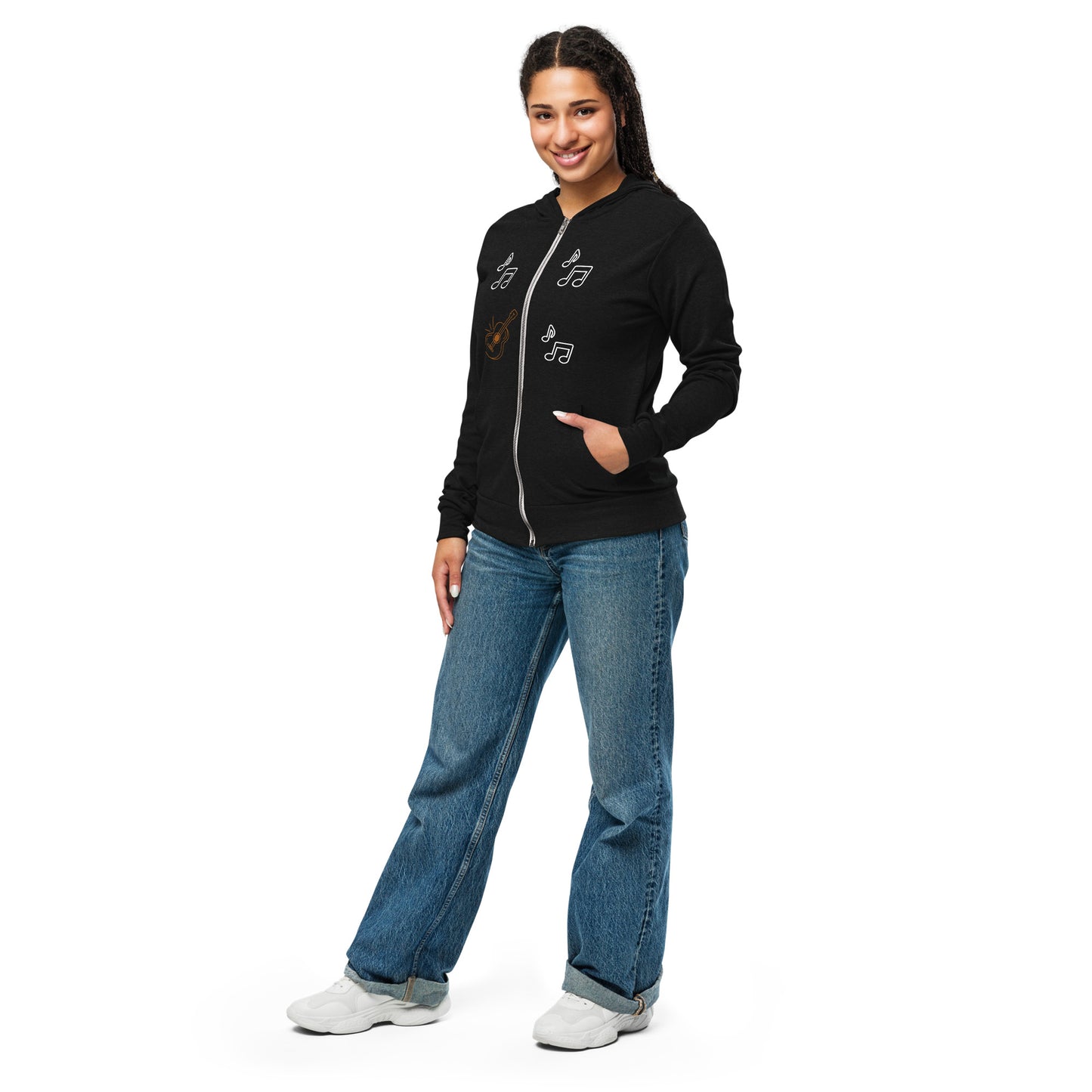 GUITAR - Unisex zip hoodie - ELLACO