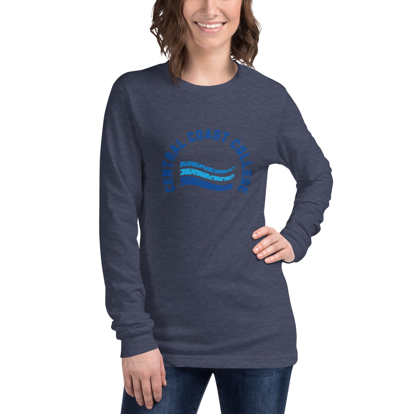 Camisa unisex de manga larga con ondas