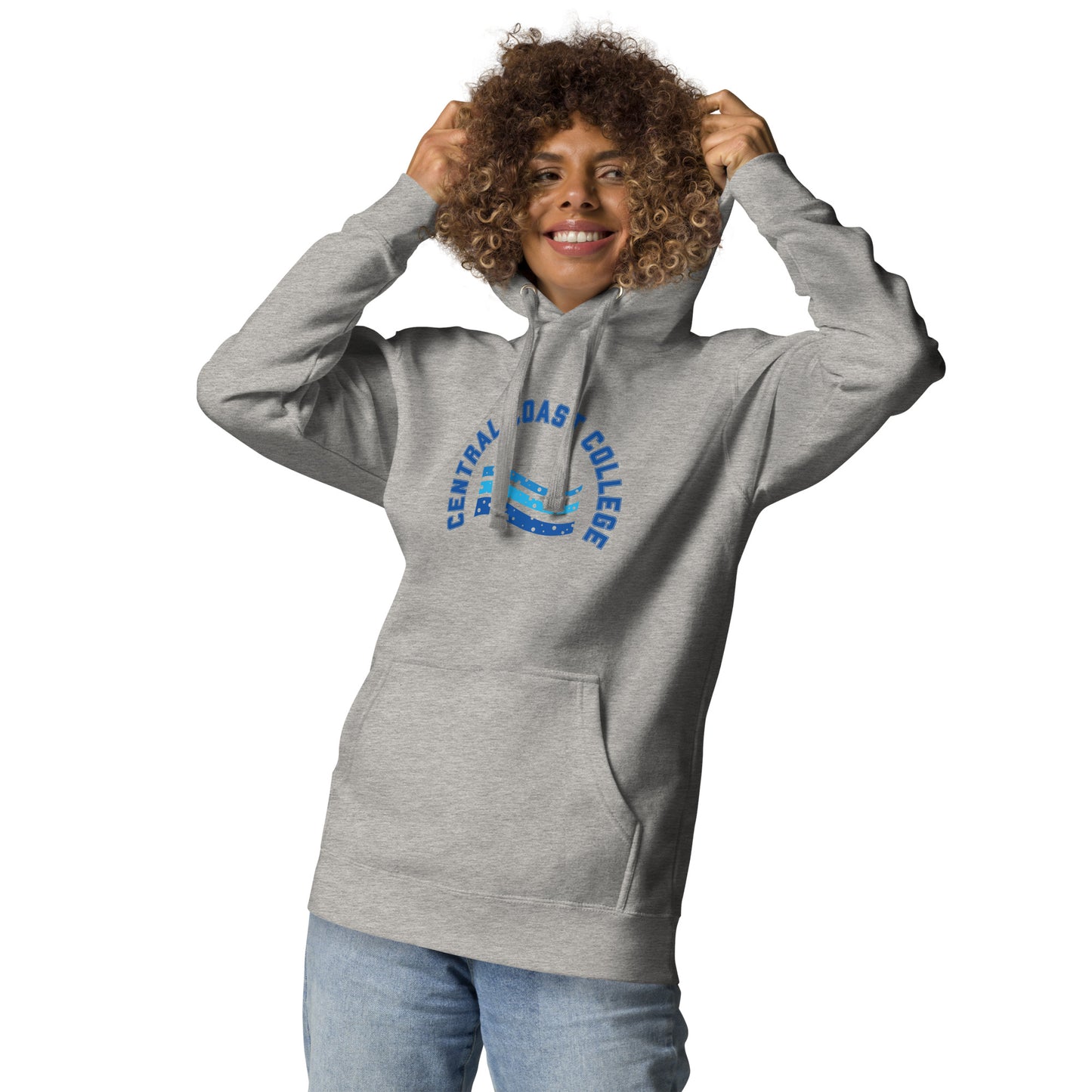 Sudadera unisex con capucha de algodón con ondas