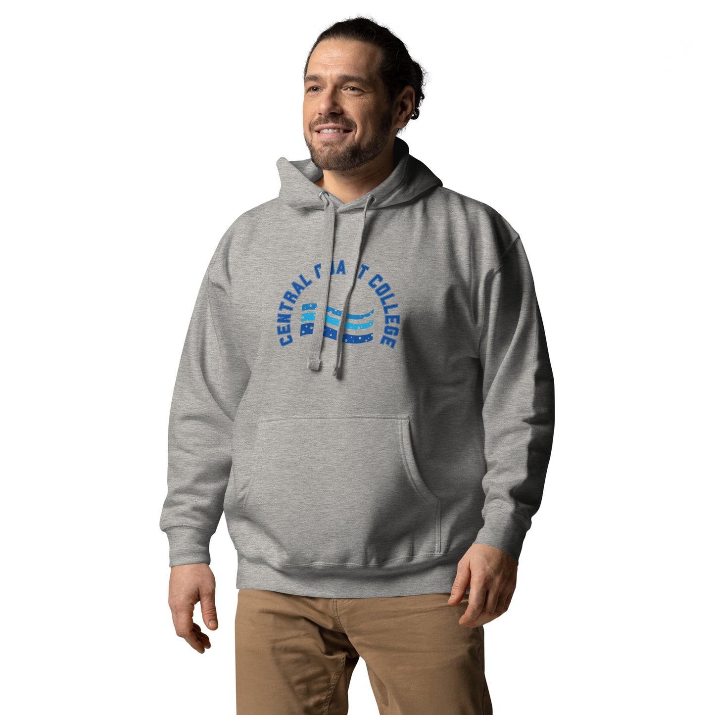 Sudadera unisex con capucha de algodón con ondas