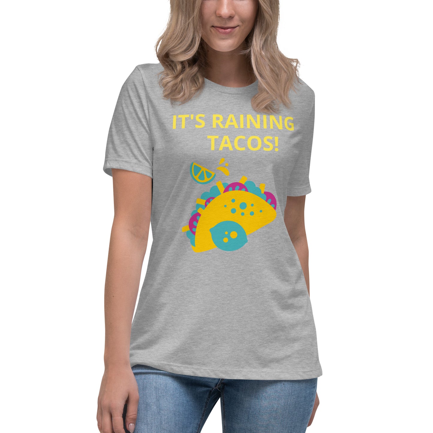 ¡Está lloviendo tacos! - Camiseta relajada para mujer - ELLACO