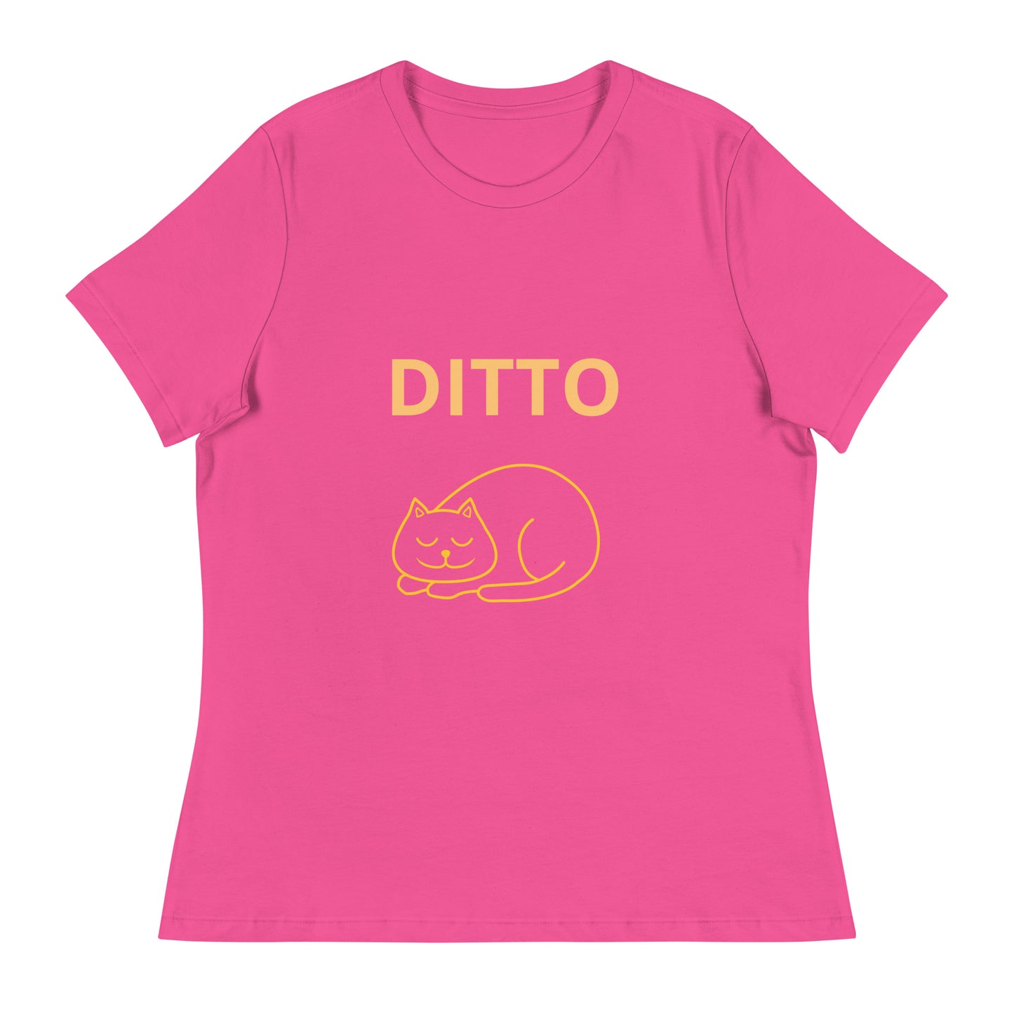 Sleeping Ditto Cat - Women's T-shirt - Bella+Canvas - ELLACO