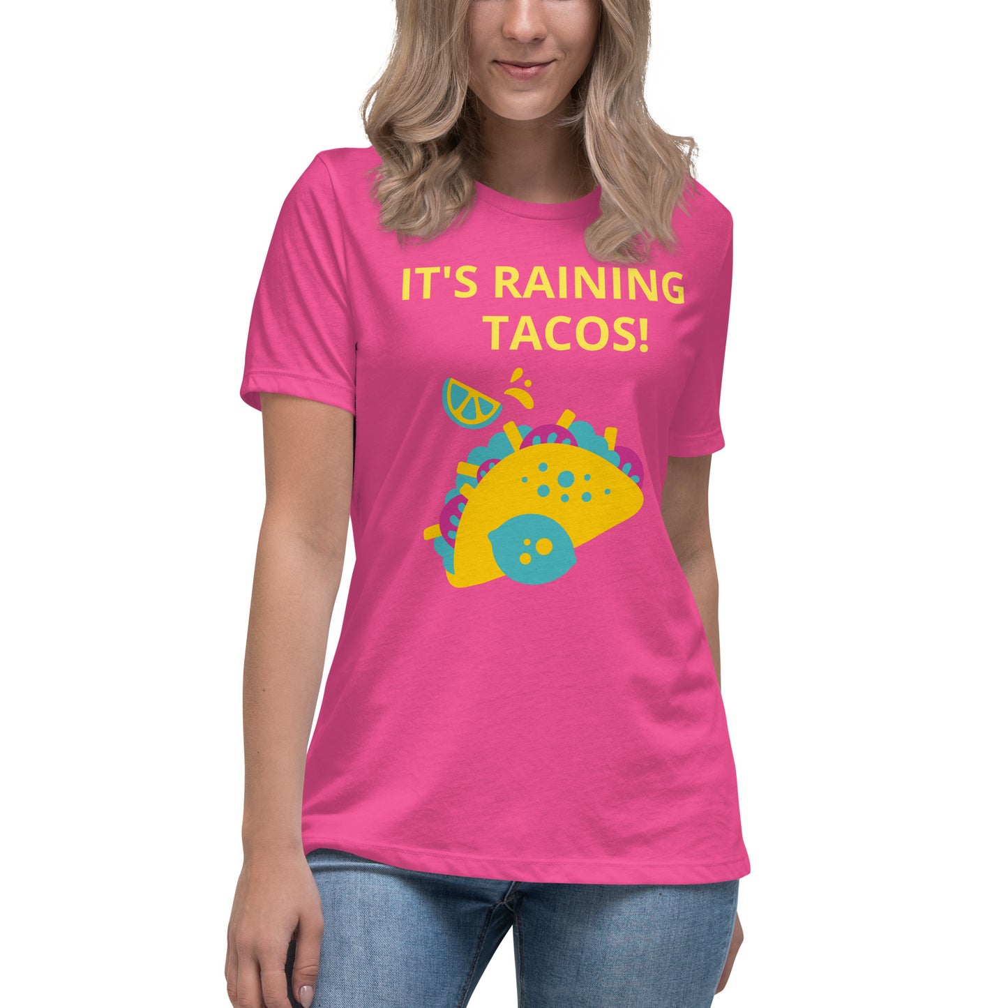 ¡Está lloviendo tacos! - Camiseta relajada para mujer - ELLACO