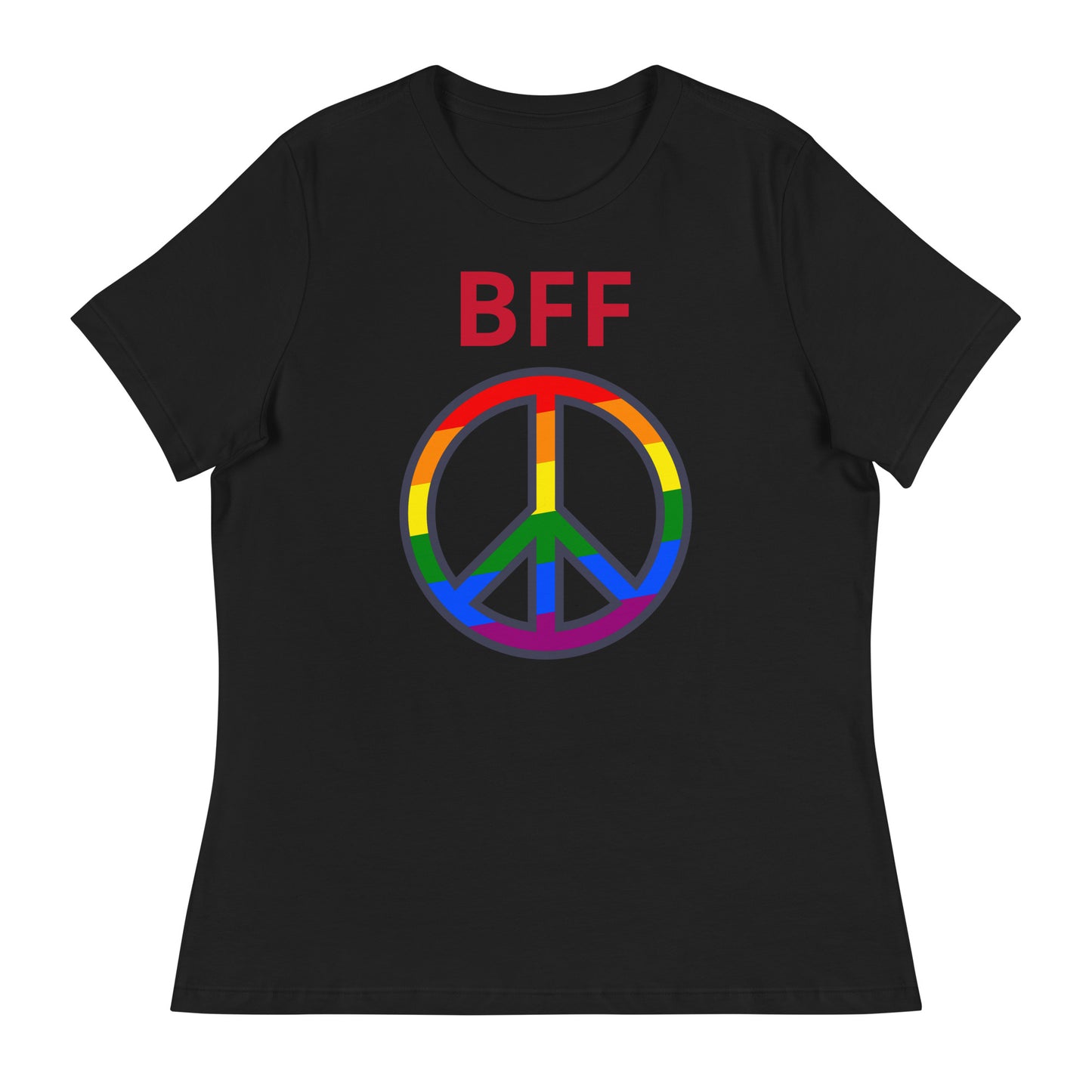 Camiseta BFF & Peace - Camiseta relajada para mujer - ELLACO