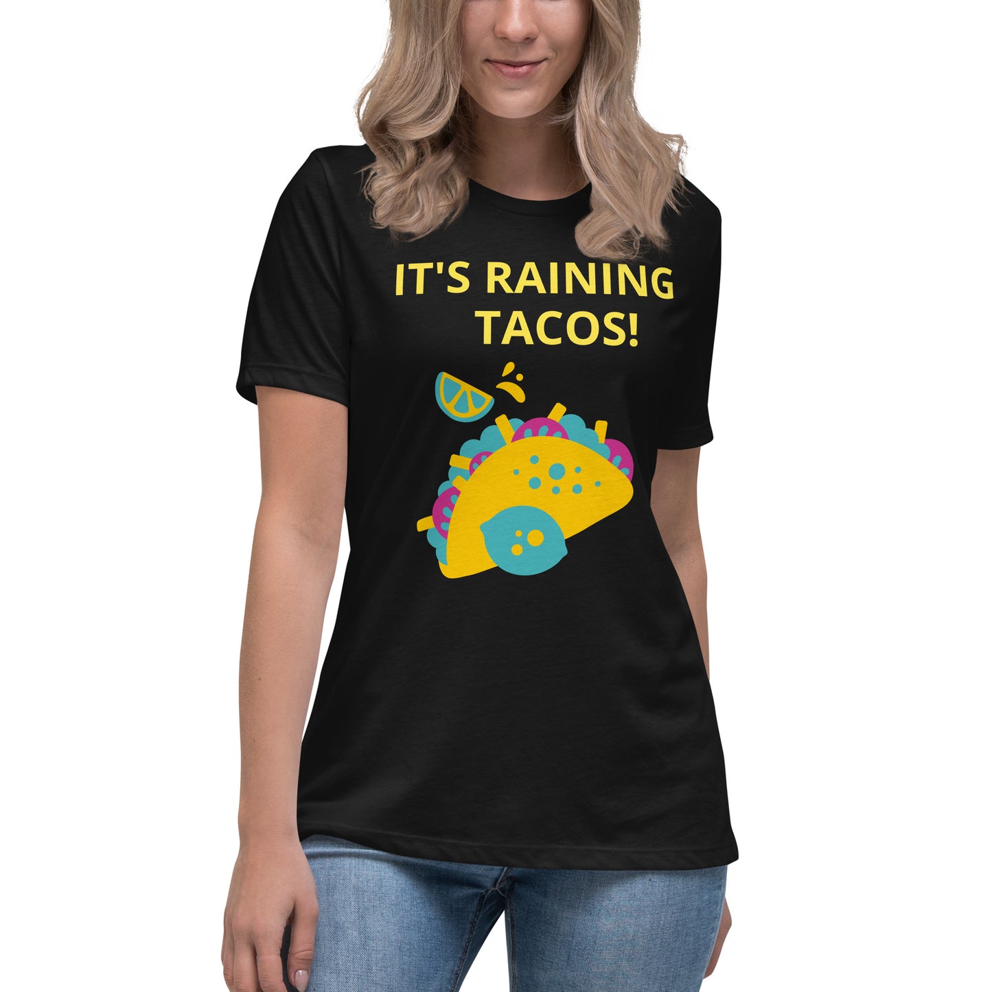 ¡Está lloviendo tacos! - Camiseta relajada para mujer - ELLACO