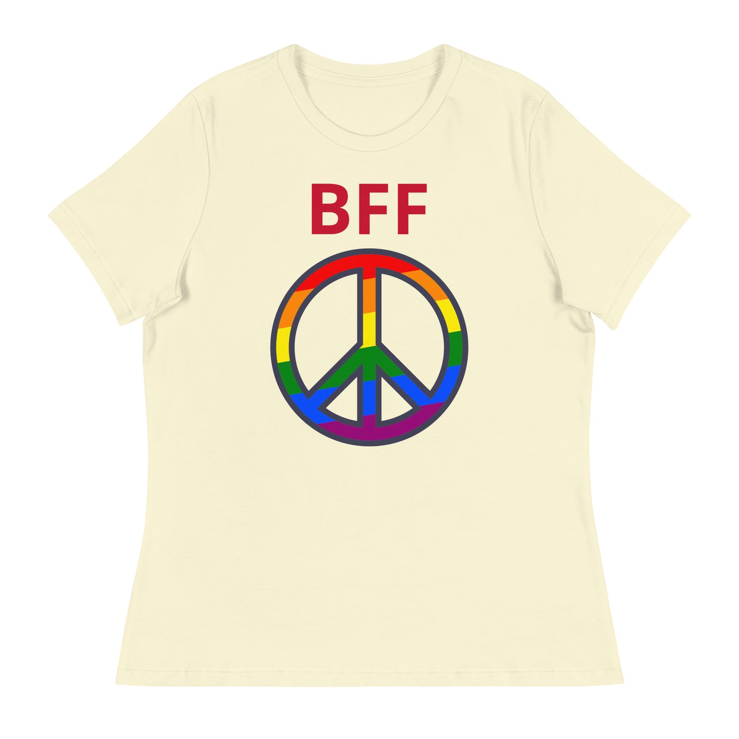 Camiseta BFF & Peace - Camiseta relajada para mujer - ELLACO