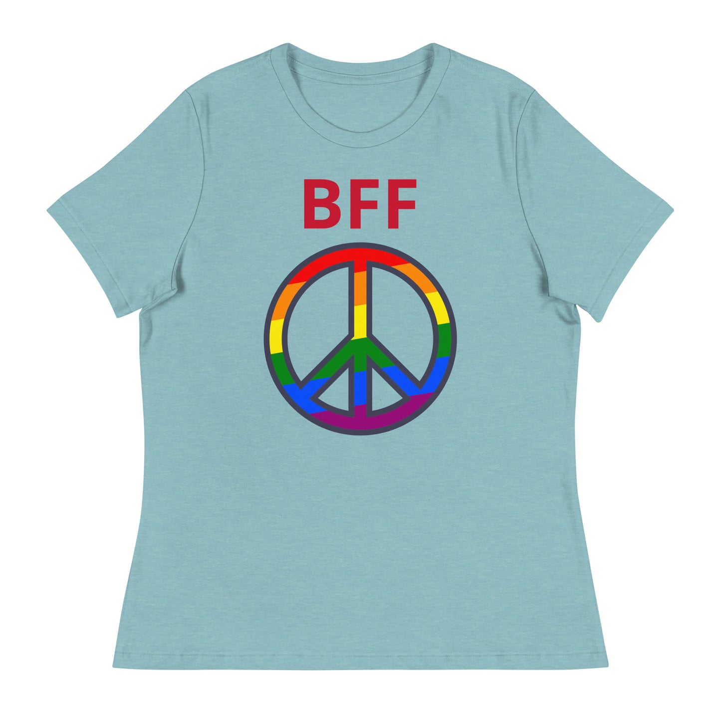 Camiseta BFF & Peace - Camiseta relajada para mujer - ELLACO