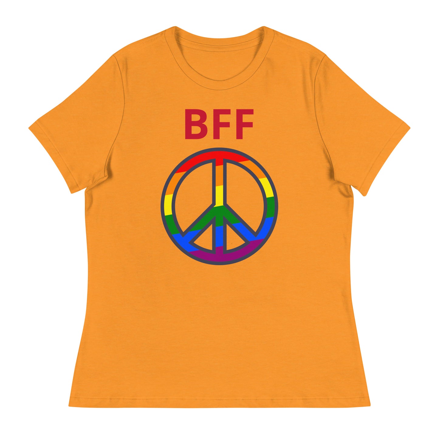 Camiseta BFF & Peace - Camiseta relajada para mujer - ELLACO