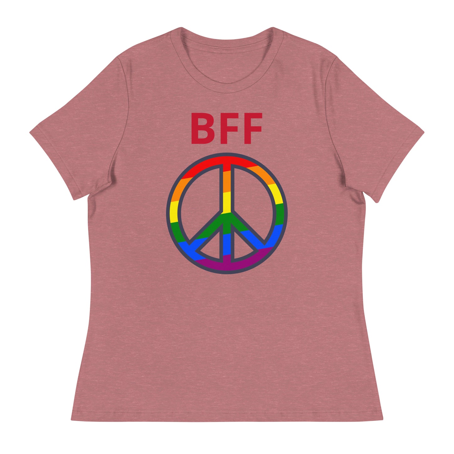 Camiseta BFF & Peace - Camiseta relajada para mujer - ELLACO