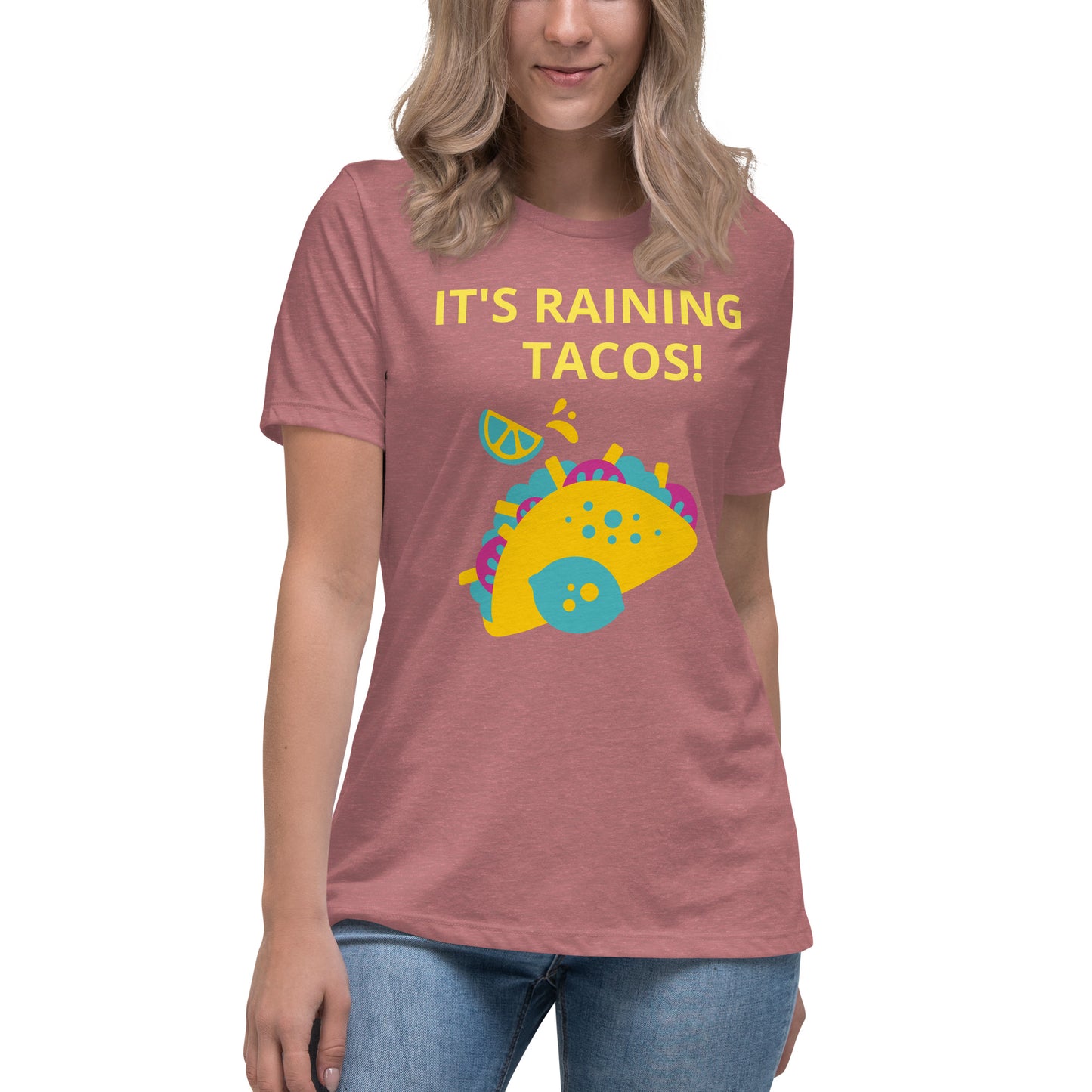 ¡Está lloviendo tacos! - Camiseta relajada para mujer - ELLACO