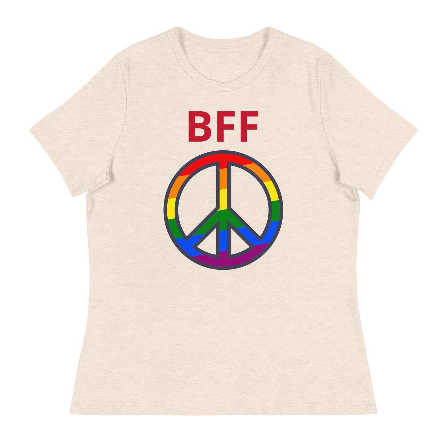 Camiseta BFF & Peace - Camiseta relajada para mujer - ELLACO
