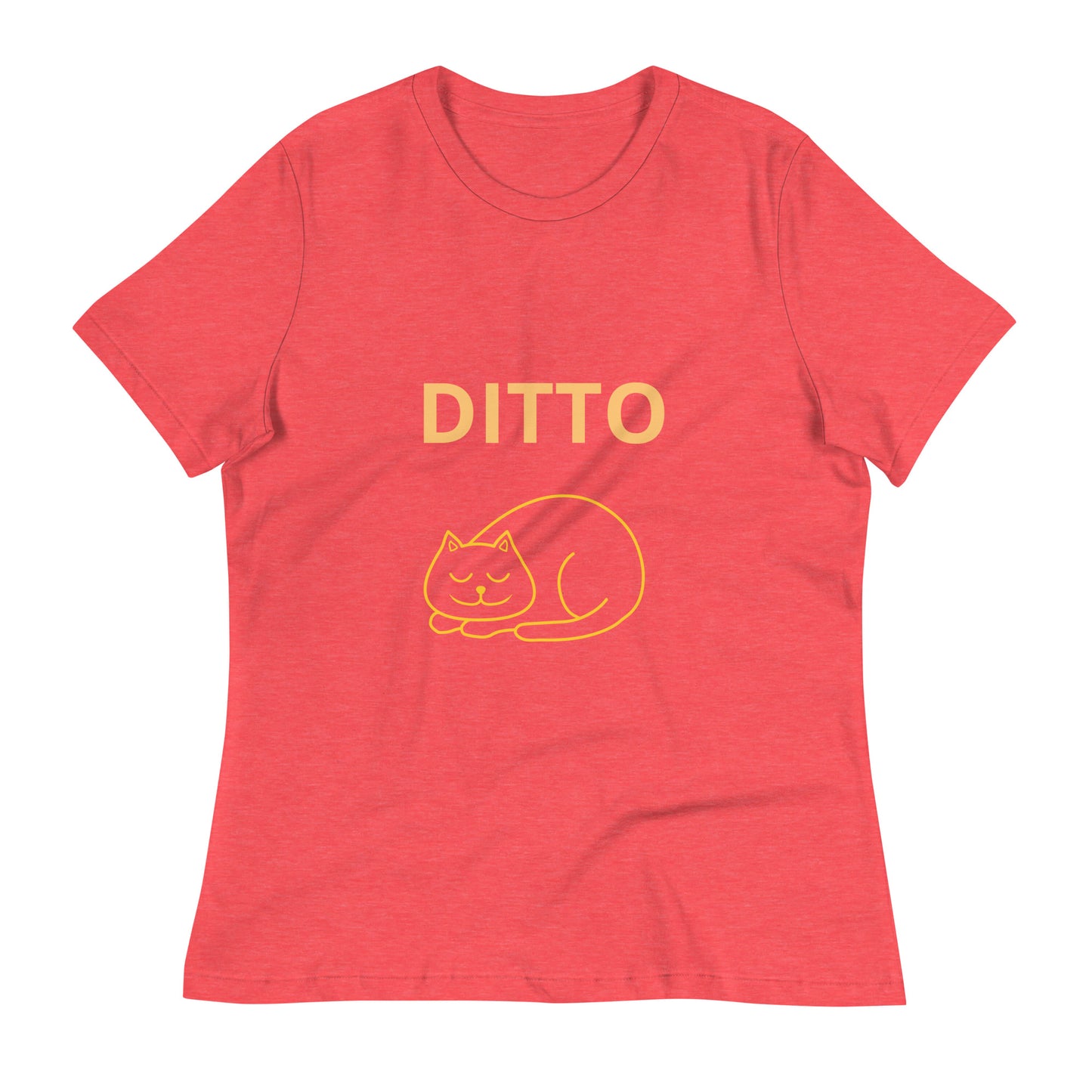 Sleeping Ditto Cat - Women's T-shirt - Bella+Canvas - ELLACO